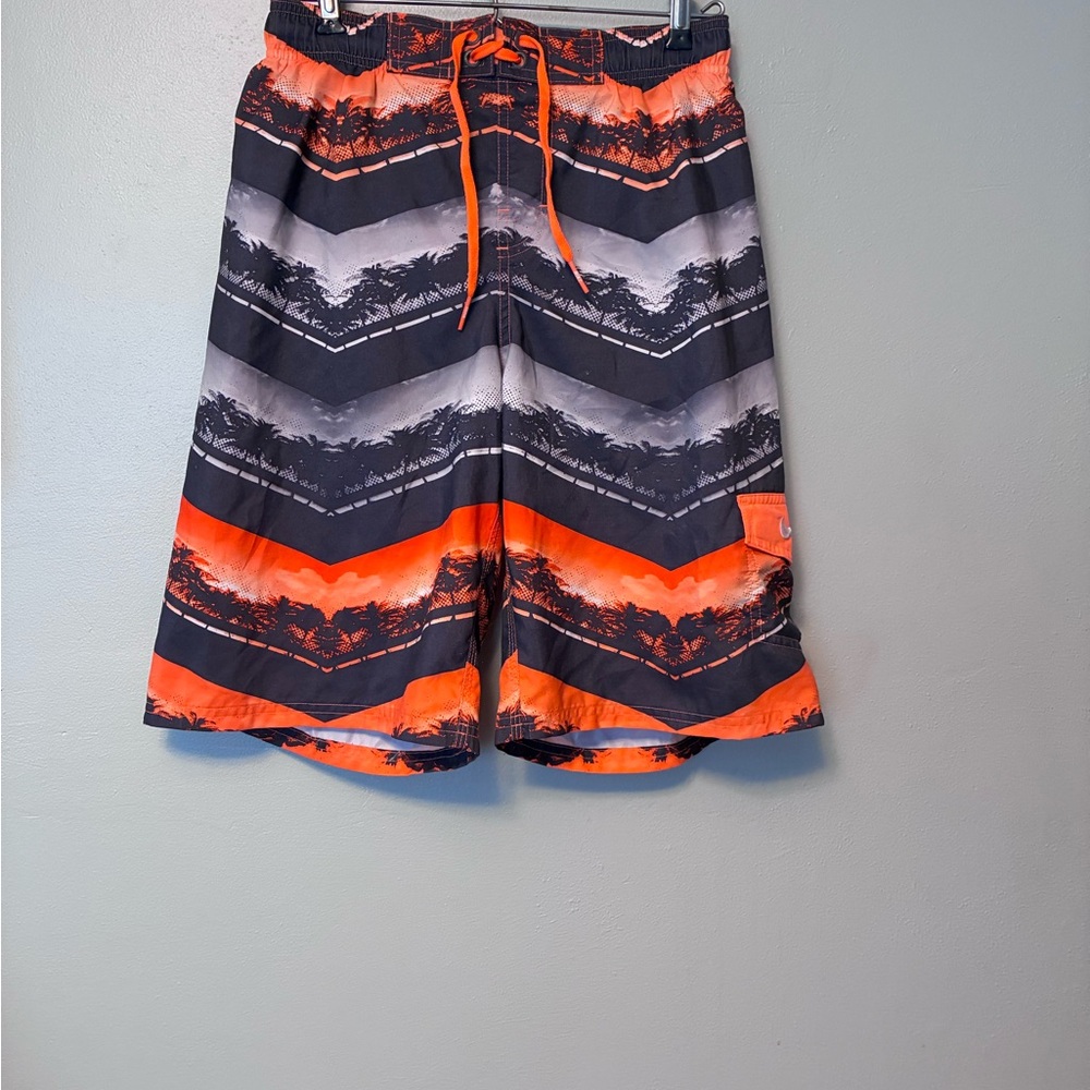 Nike Charcoal and Orange Sports Shorts